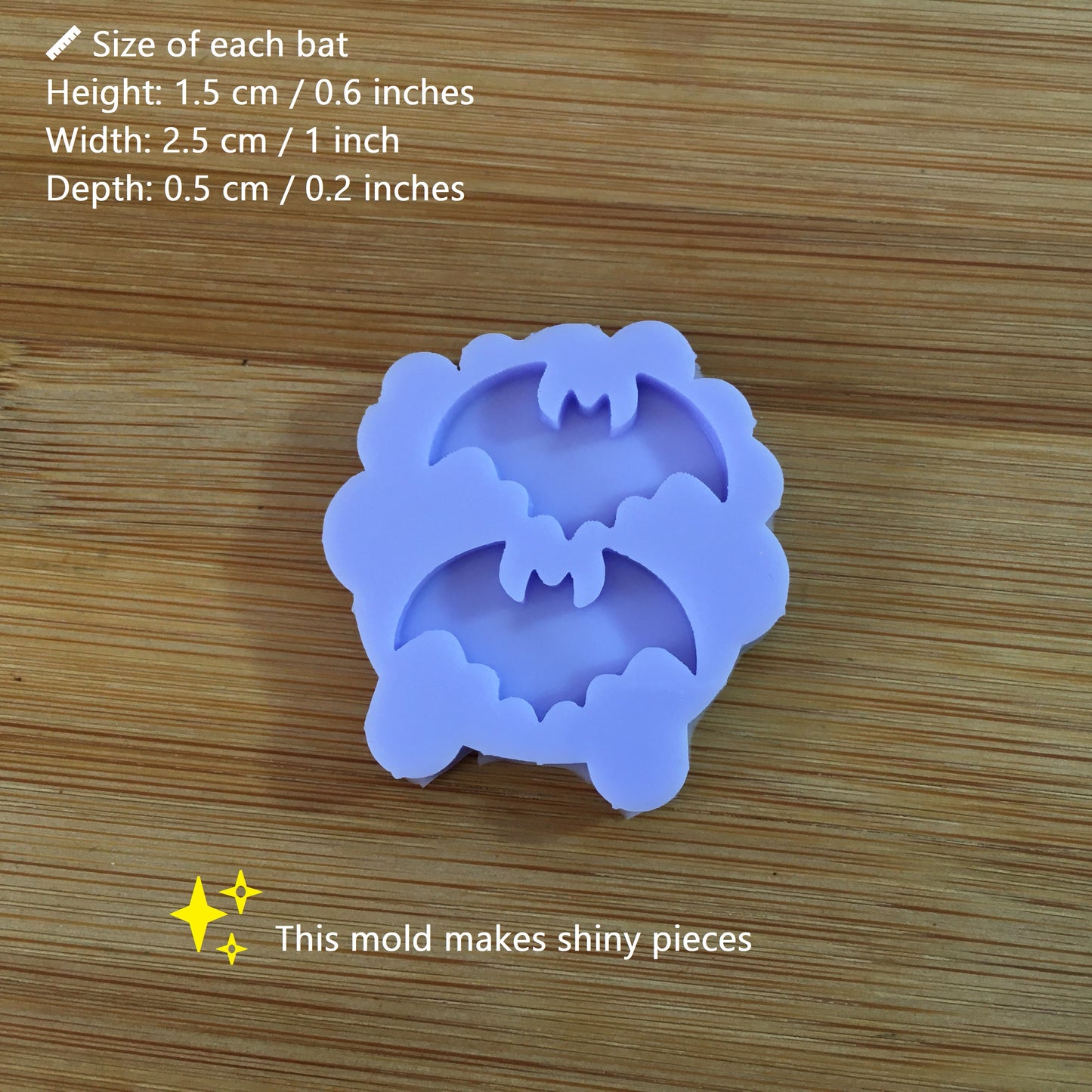 1" Bats Silicone Mold