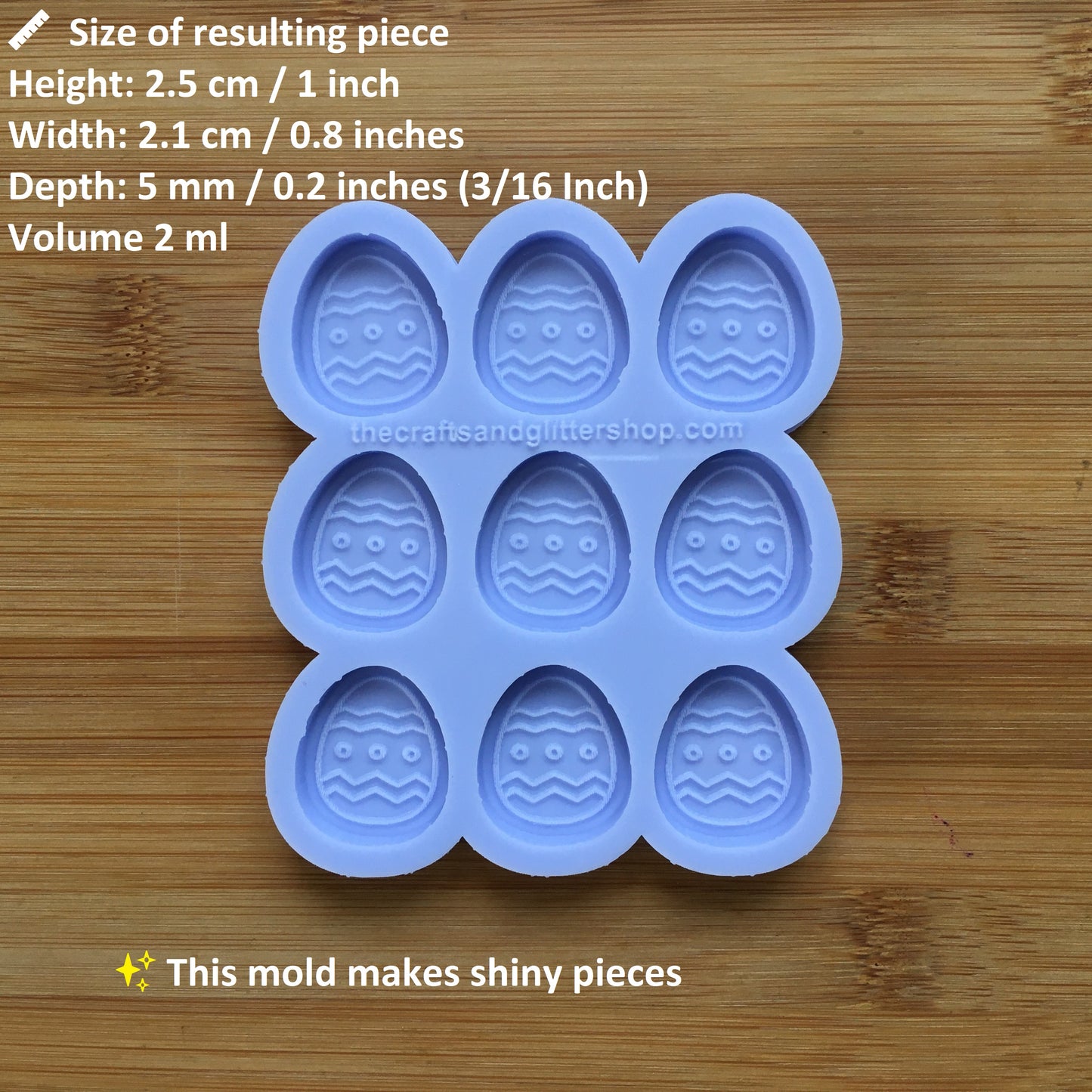 1" Easter Egg Silicone Mold