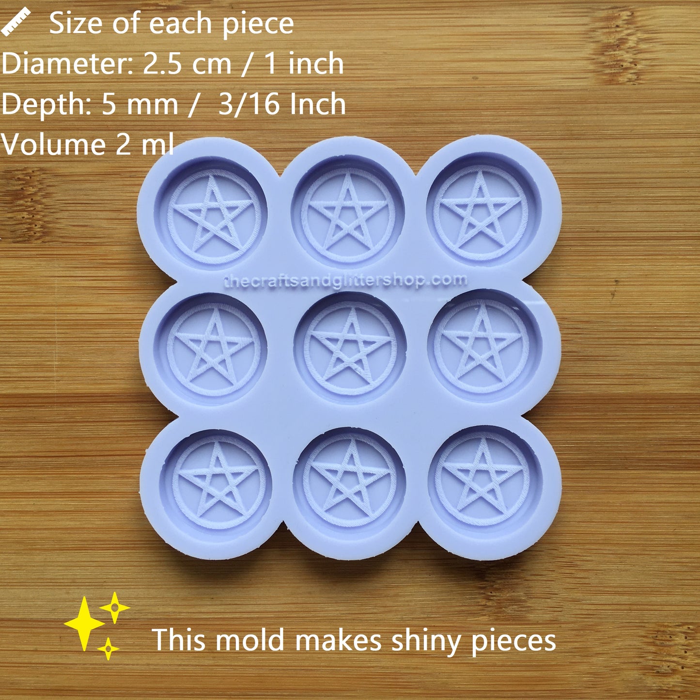 1" Pentagram Silicone Mold