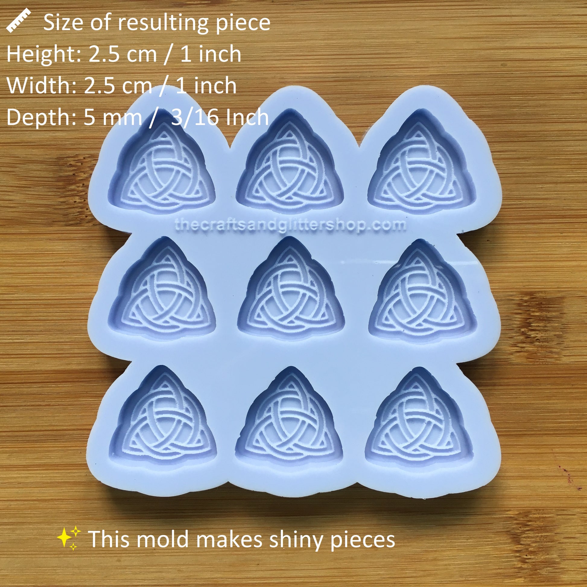 1" Trinity Knot Silicone Mold