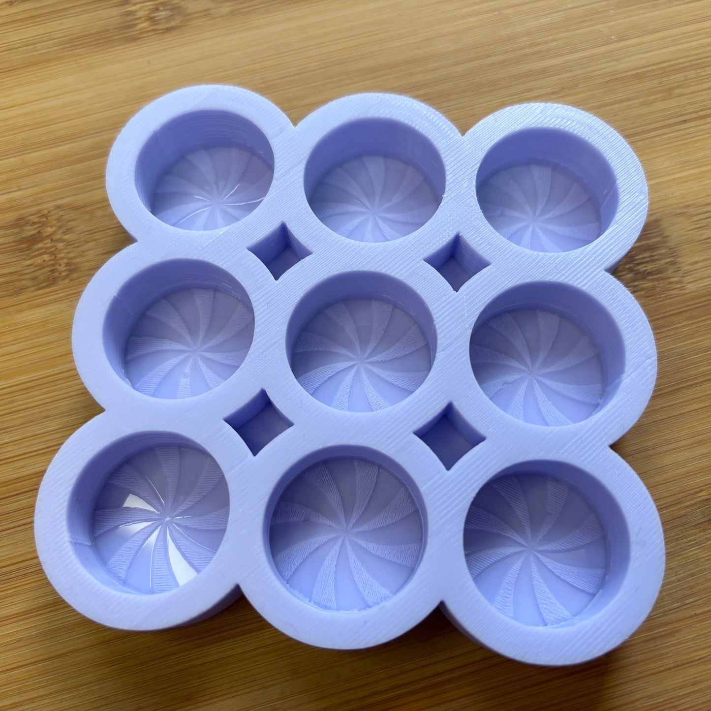 1 inch Peppermint Swirl Silicone Mold