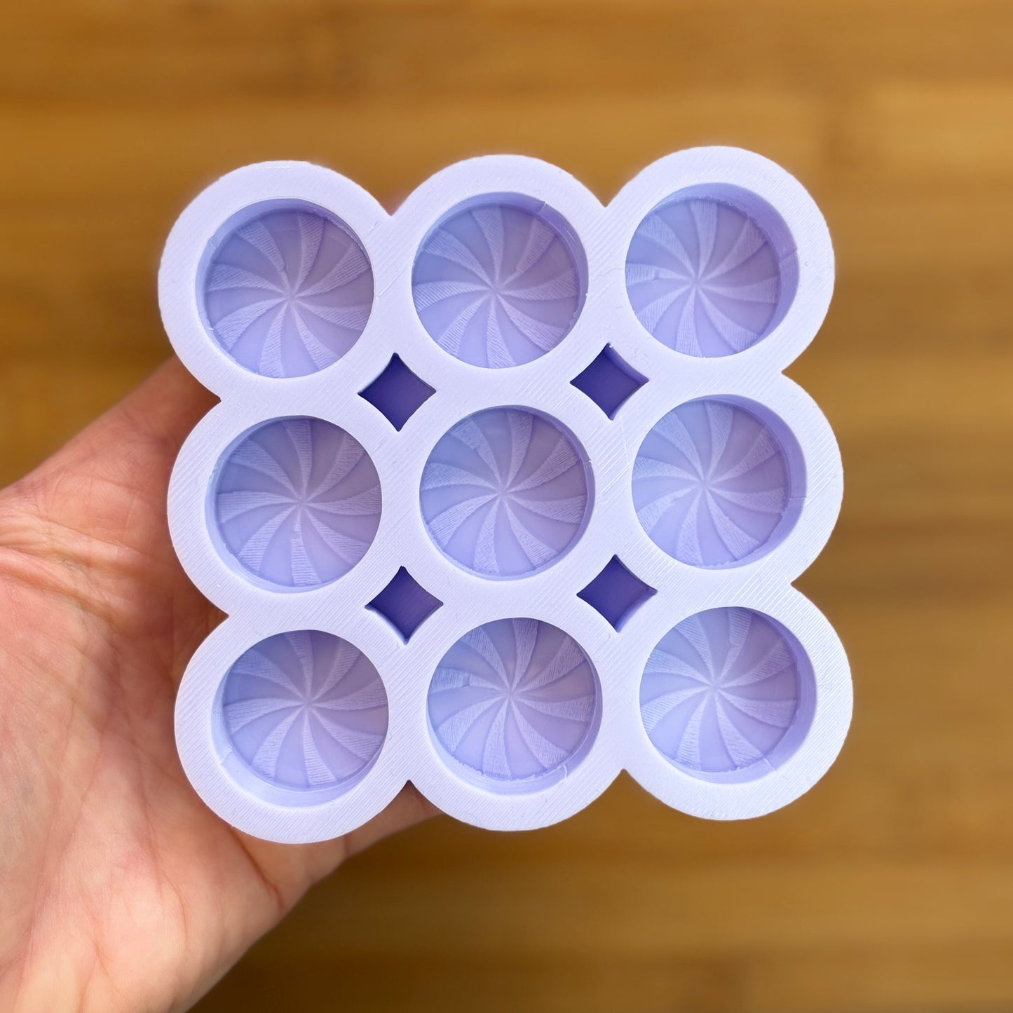 1 inch Peppermint Swirl Silicone Mold