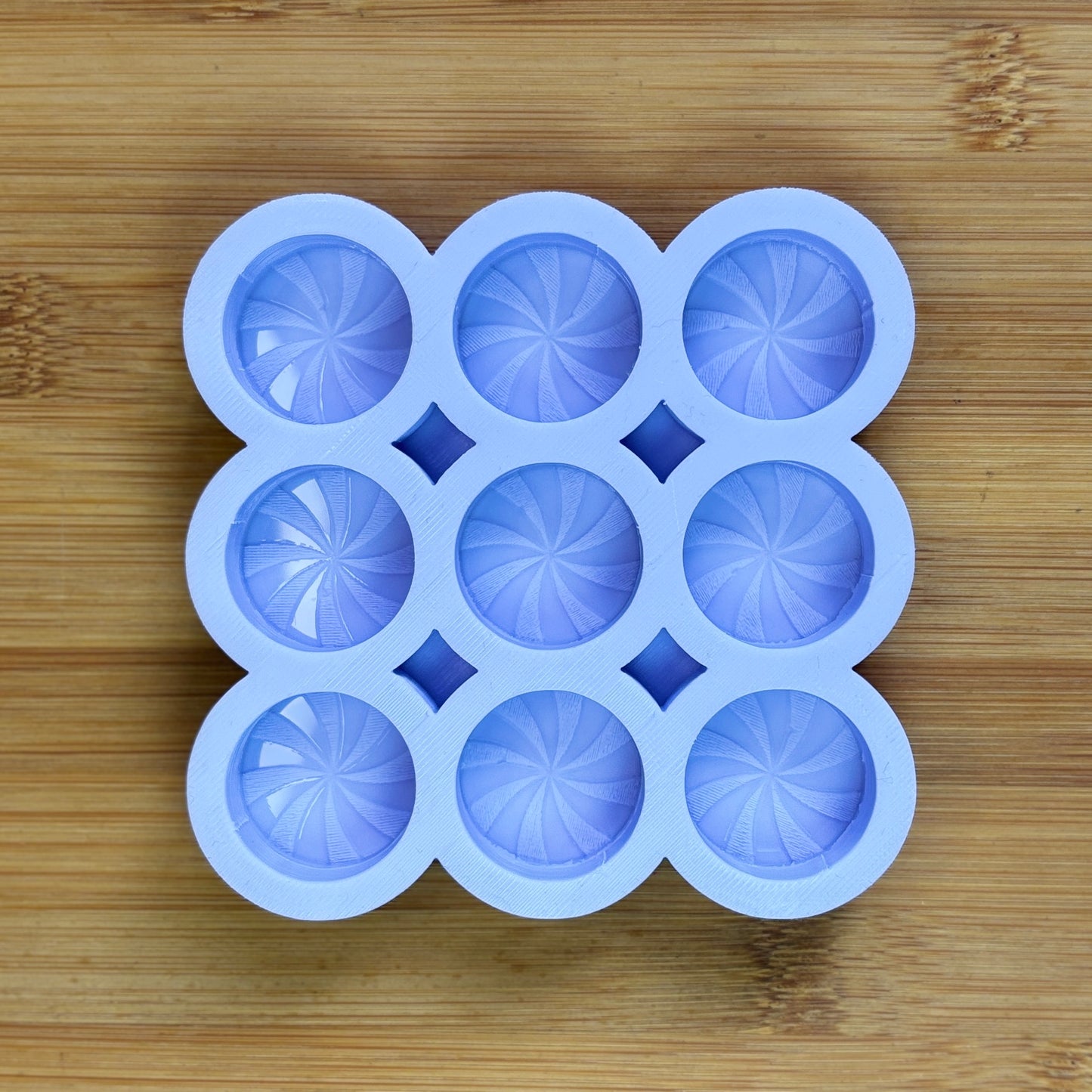 1 inch Peppermint Swirl Silicone Mold