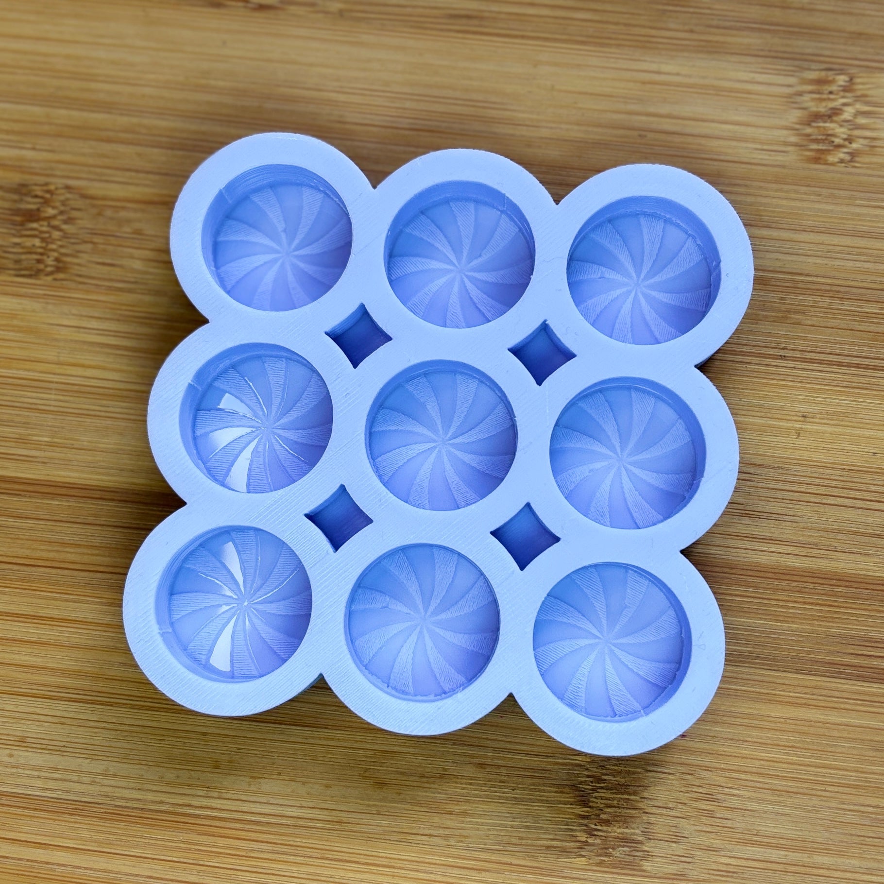 1 inch Peppermint Swirl Silicone Mold