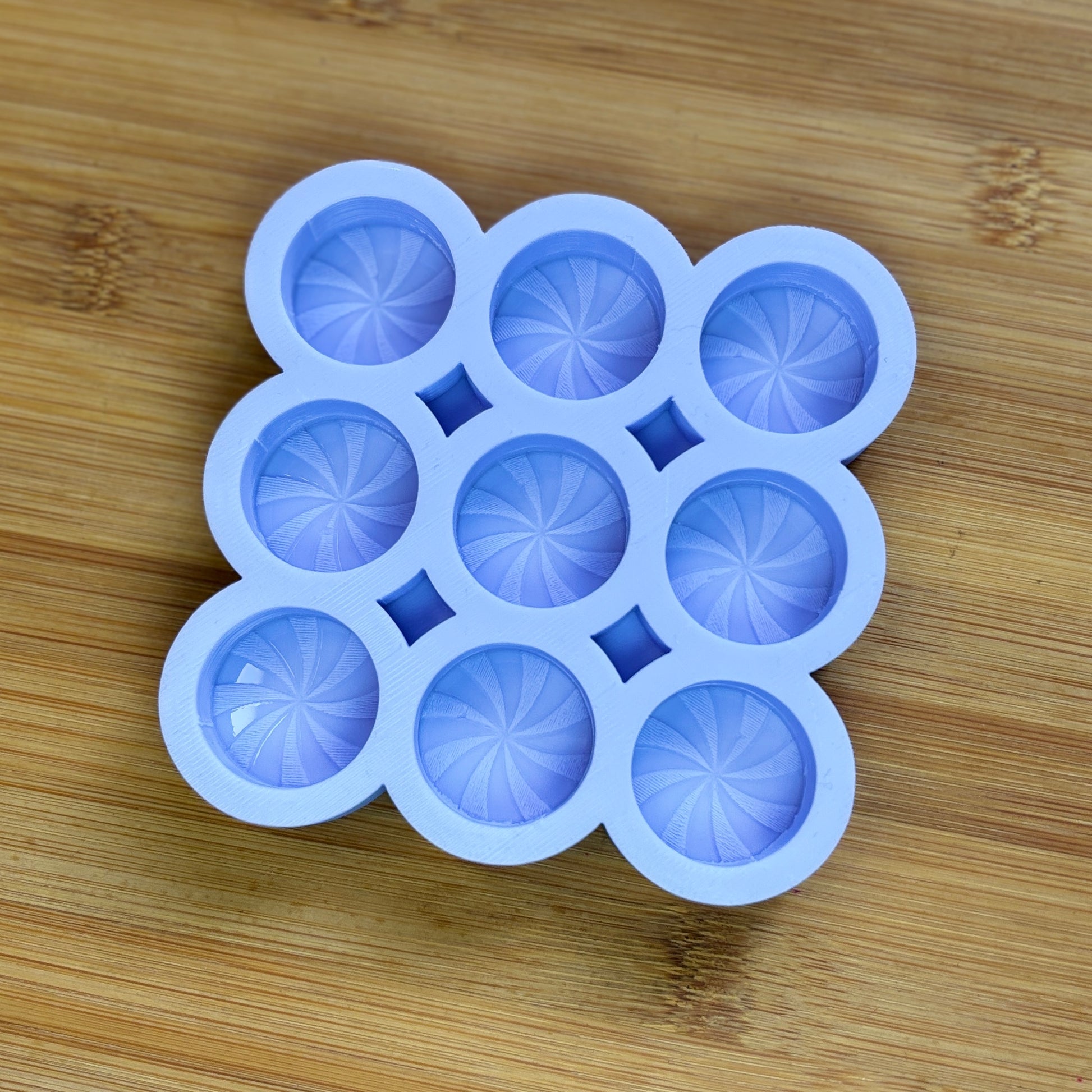 1 inch Peppermint Swirl Silicone Mold