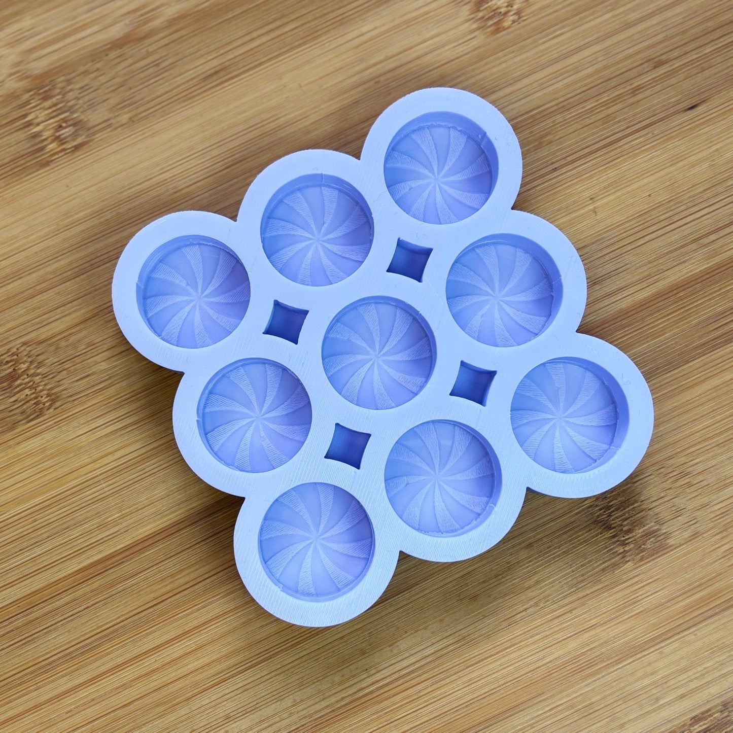 1 inch Peppermint Swirl Silicone Mold