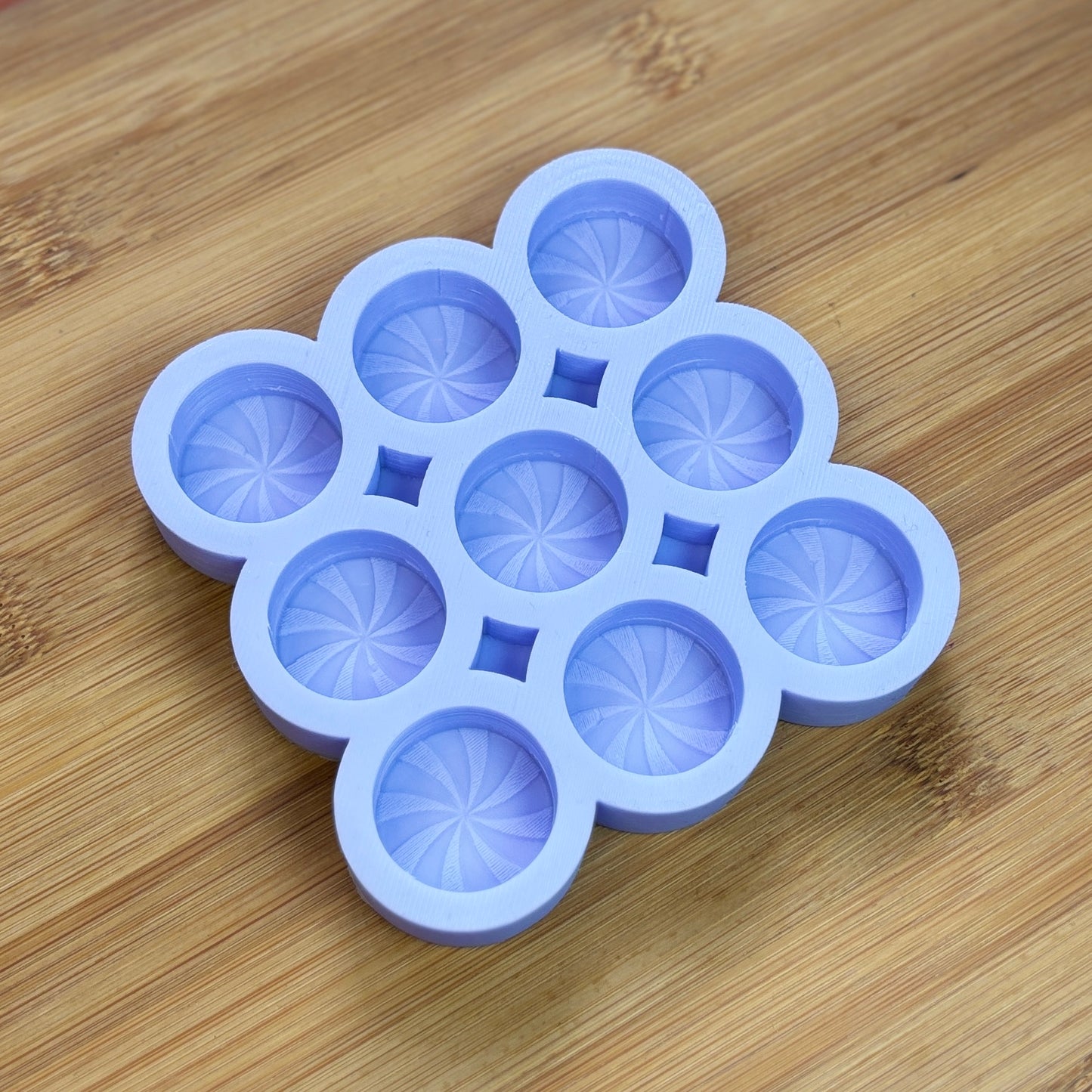 1 inch Peppermint Swirl Silicone Mold