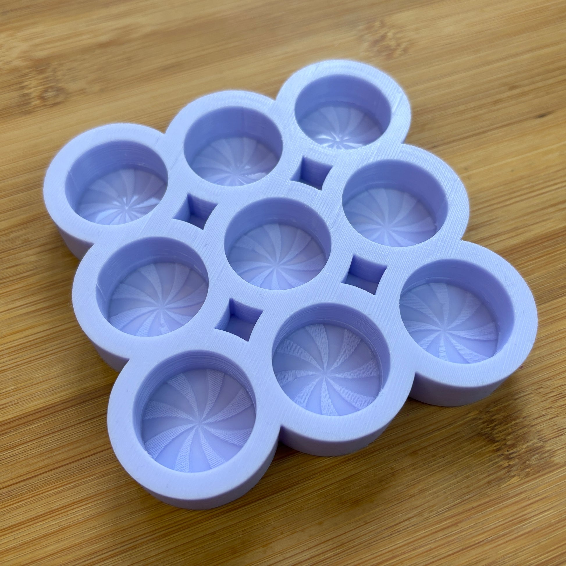 1 inch Peppermint Swirl Silicone Mold