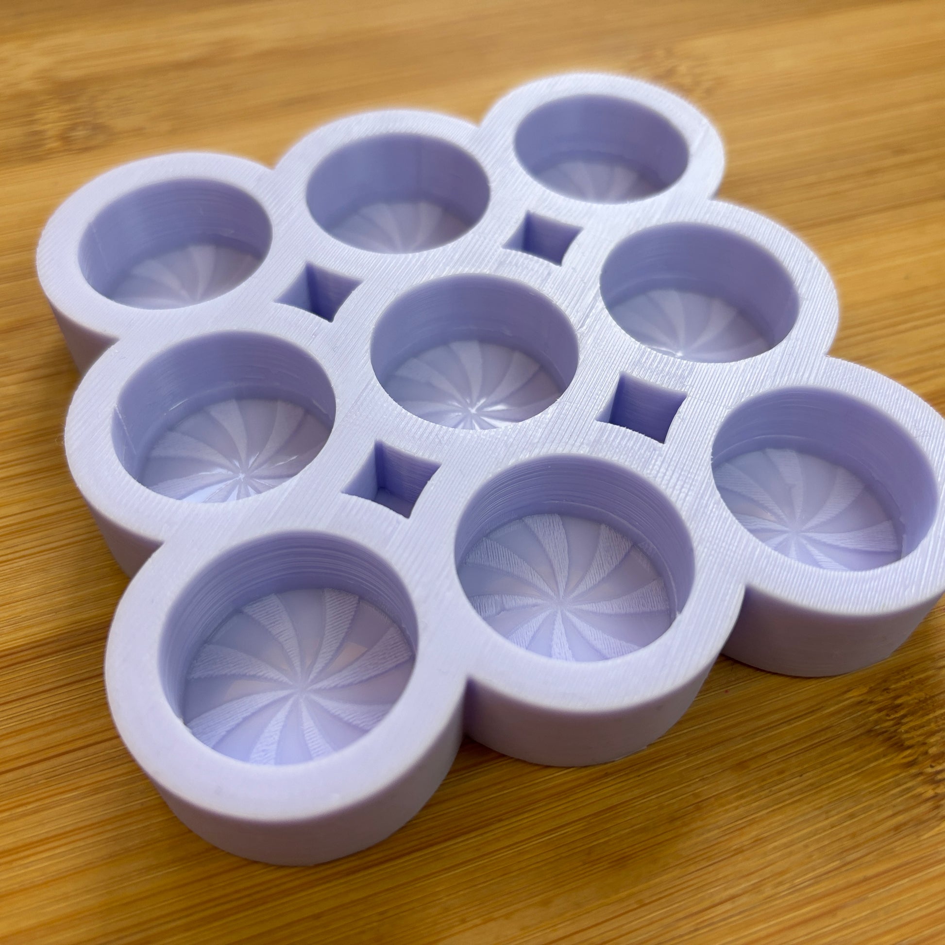 1 inch Peppermint Swirl Silicone Mold