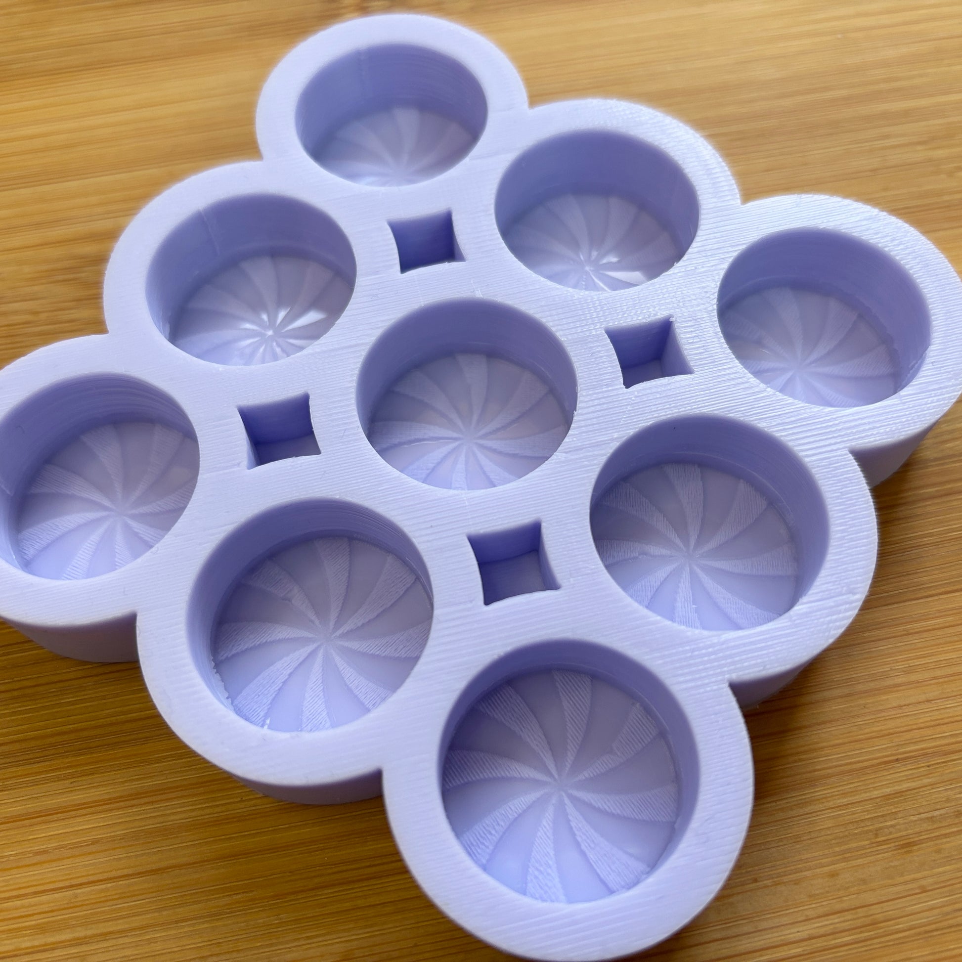 1 inch Peppermint Swirl Silicone Mold