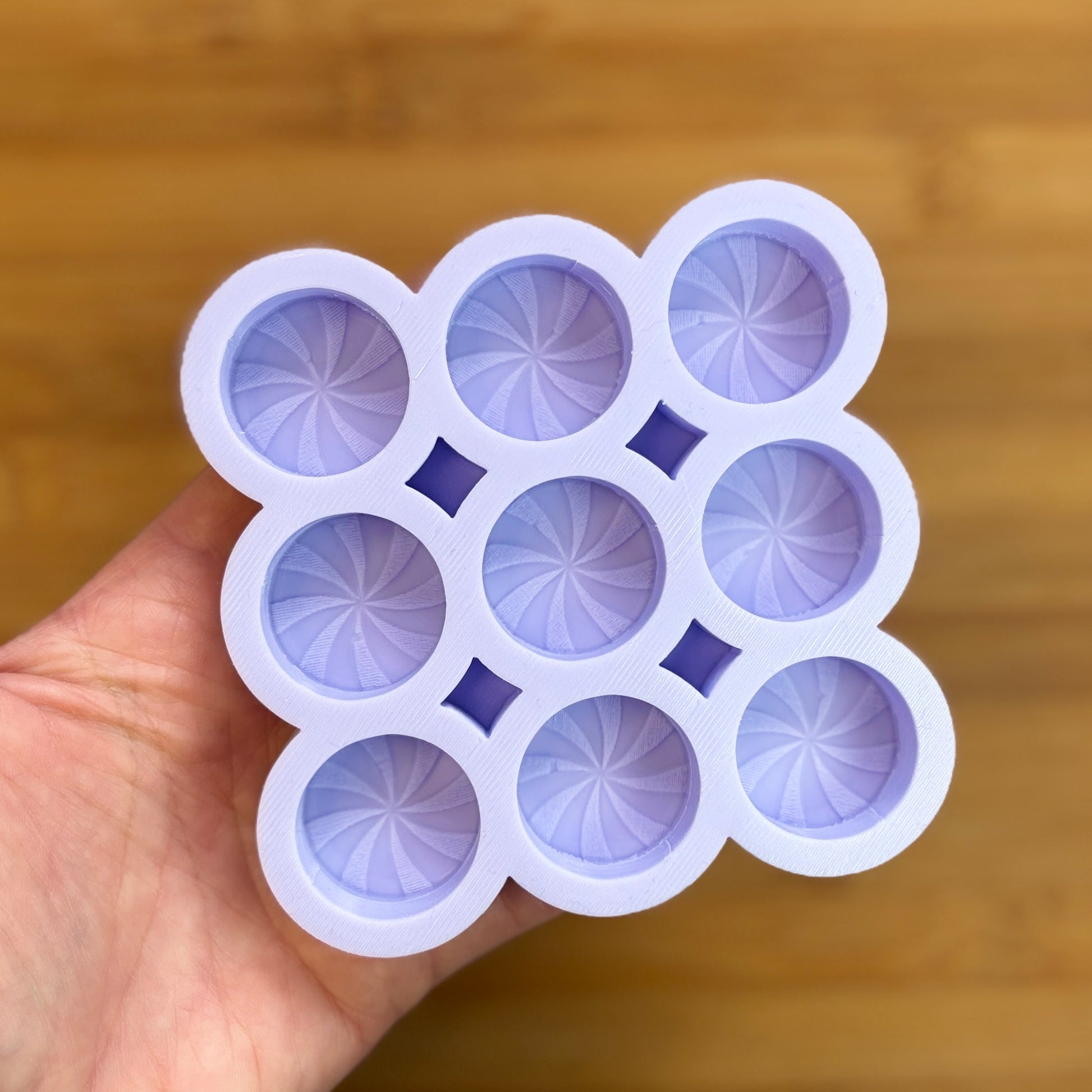 1 inch Peppermint Swirl Silicone Mold