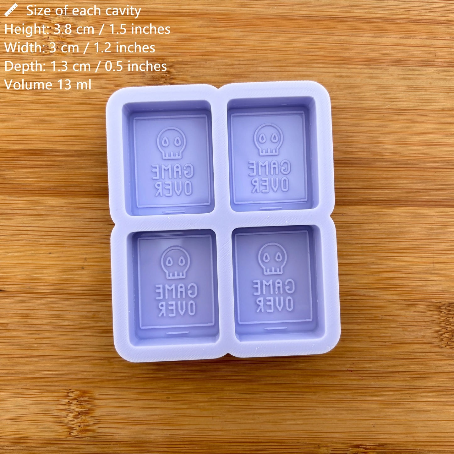 1.5 inch Game Over Silicone Mold - The Crafts and Glitter Shop