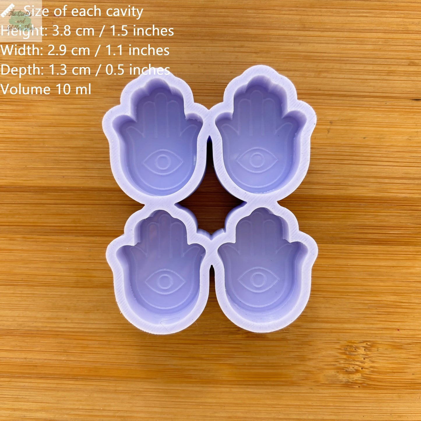1.5 inch Hamsa Silicone Mold - The Crafts and Glitter Shop