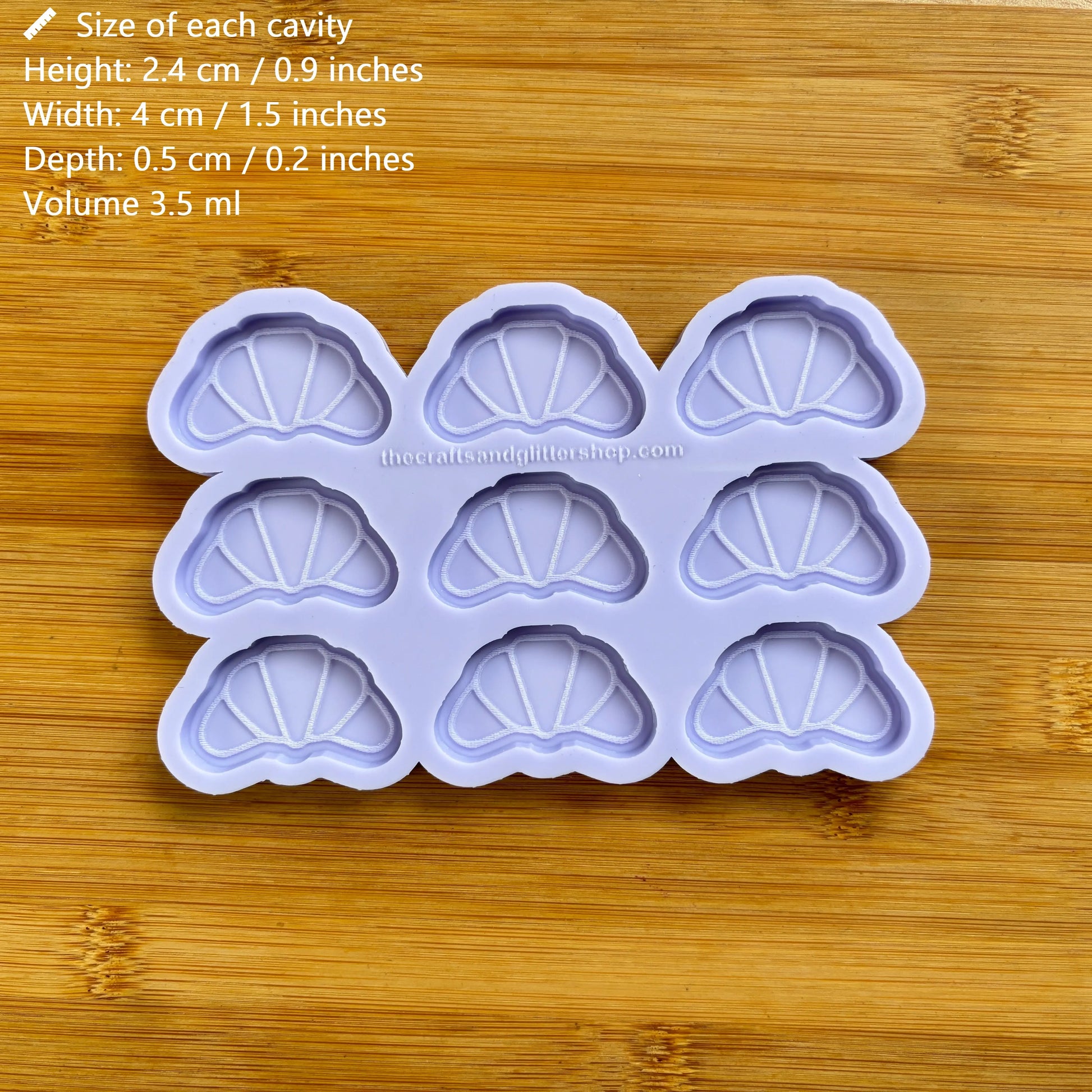 1.5" Croissant Silicone Mold - The Crafts and Glitter Shop