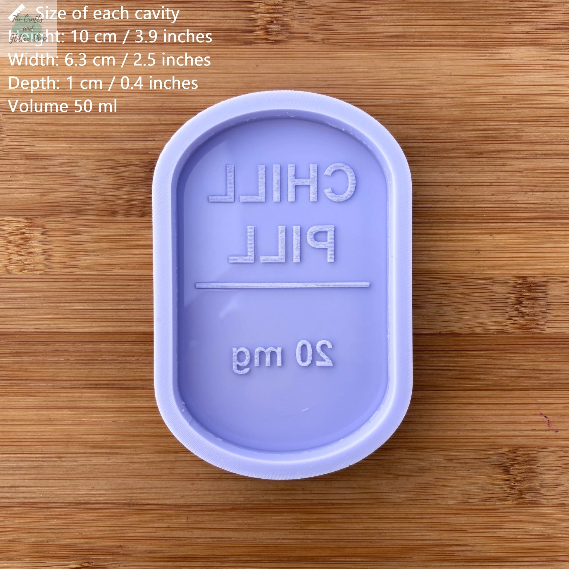 10 cm Chill Pill Silicone Mold - The Crafts and Glitter Shop