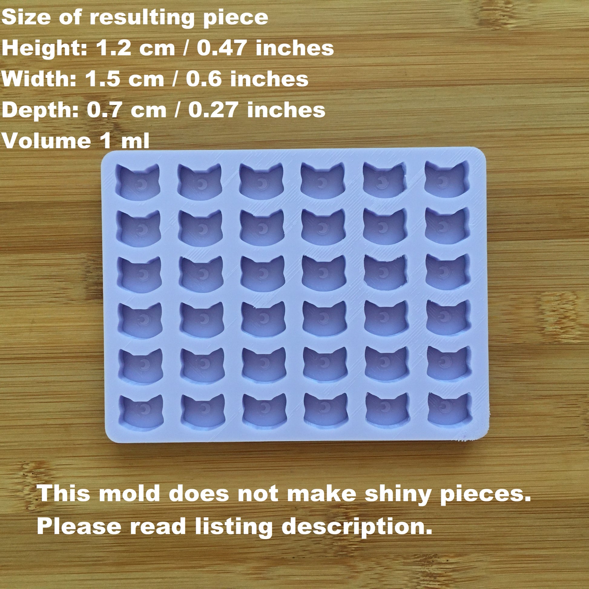 15mm Lunar Cat Silicone Mold