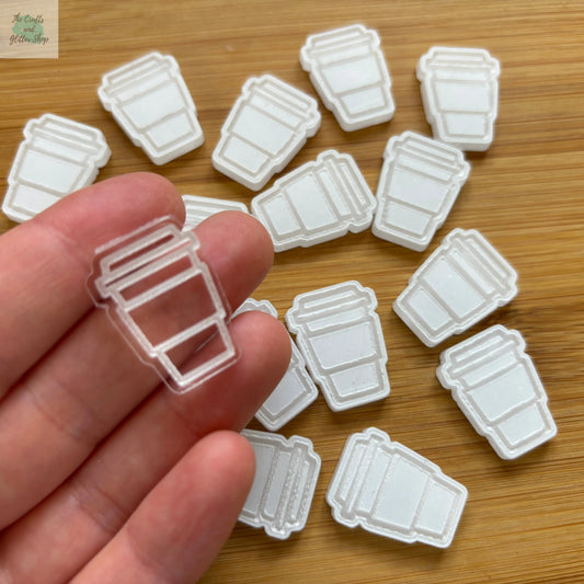 16 pcs Coffee Cup Clear acrylic shape - The Crafts and Glitter Shop