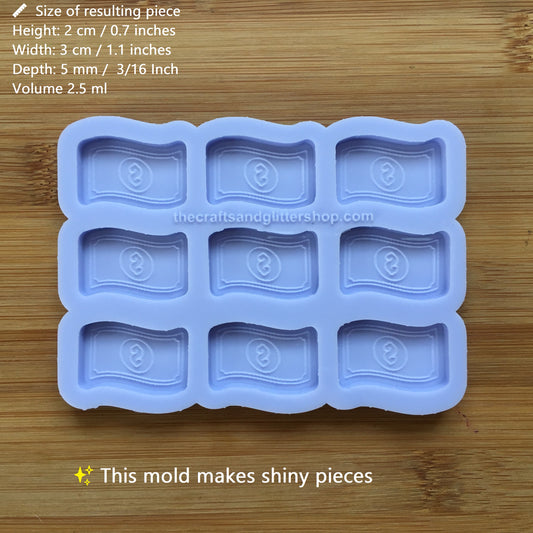 1.1" Dollar Bill Silicone Mold