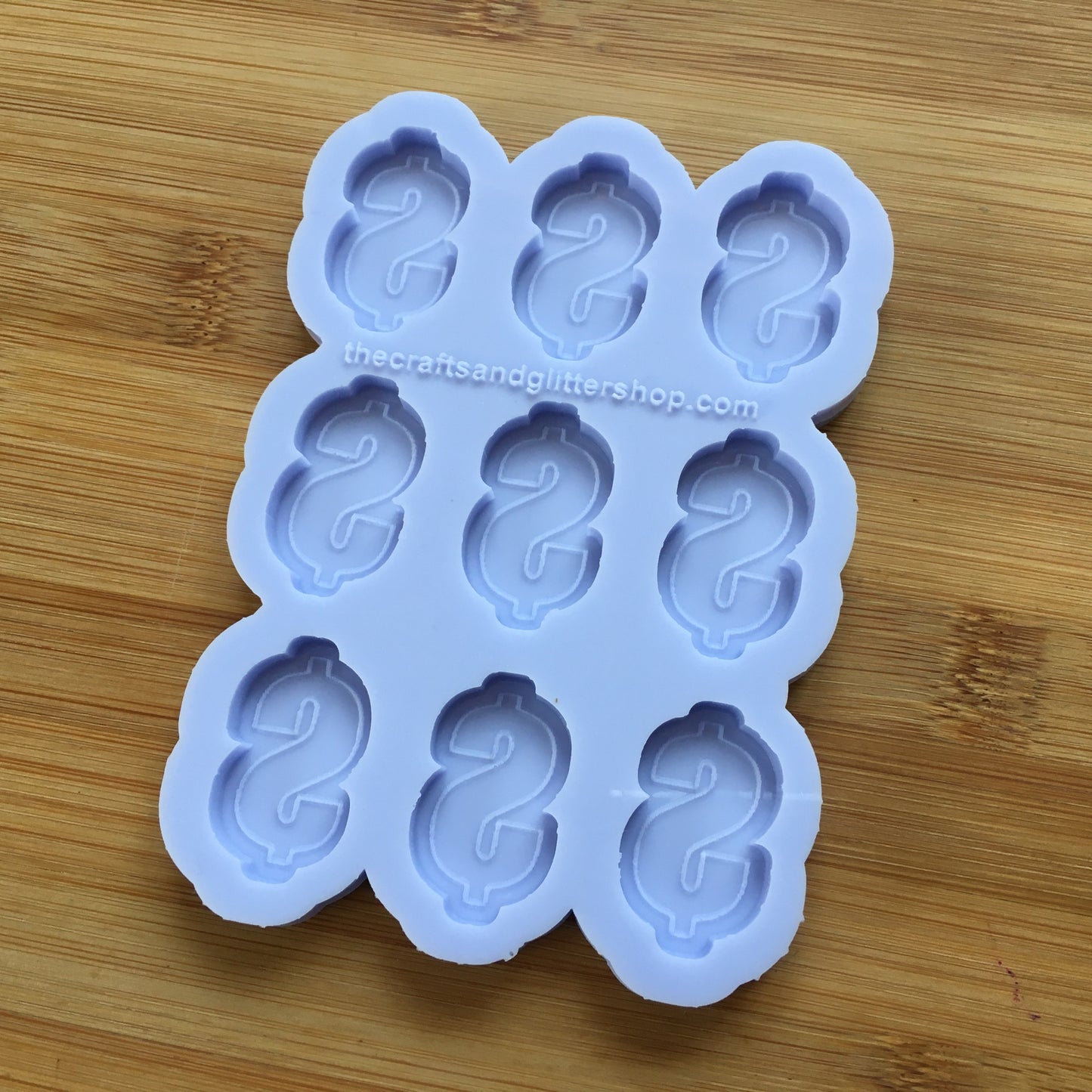 1.1" Dollar Sign Silicone Mold