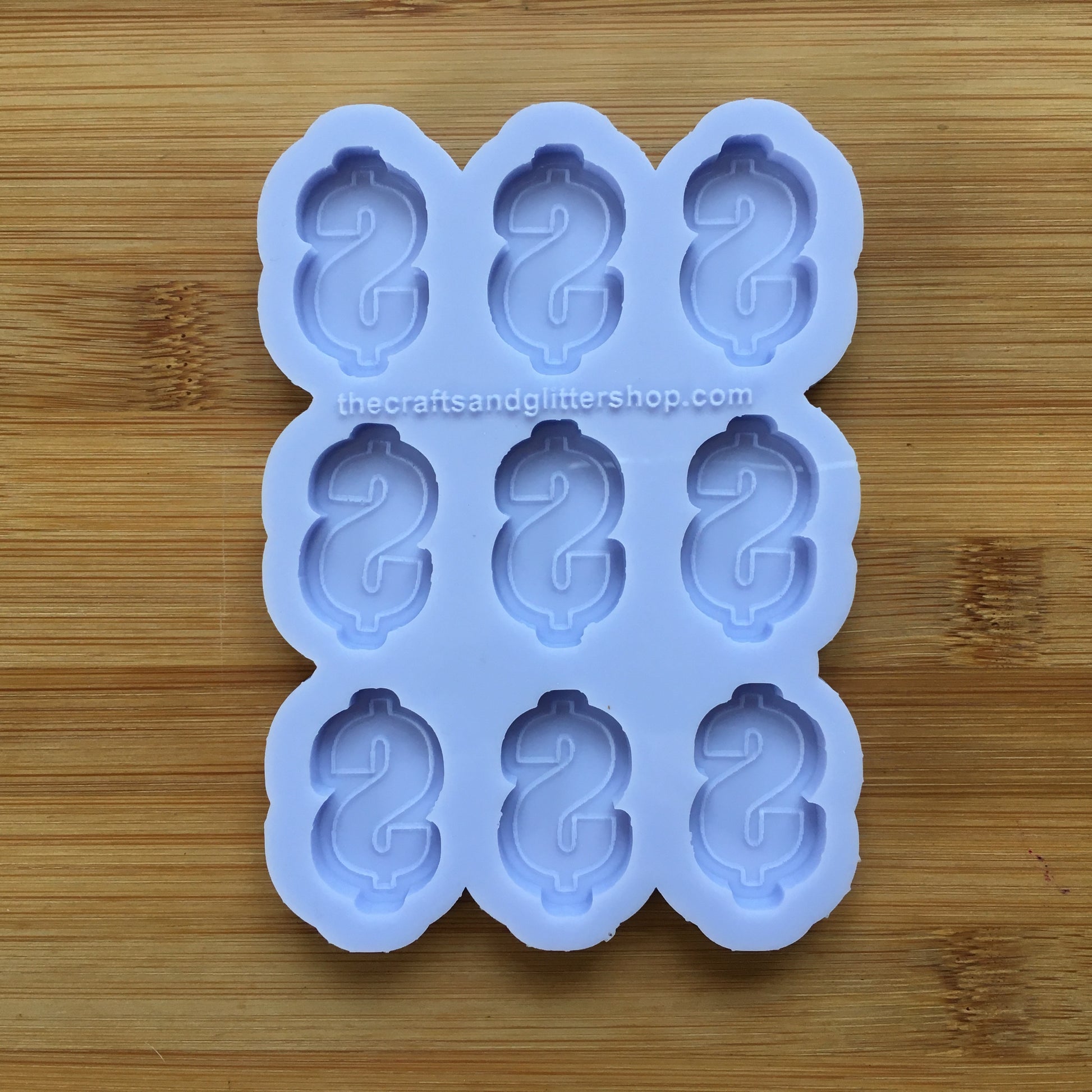 1.1" Dollar Sign Silicone Mold