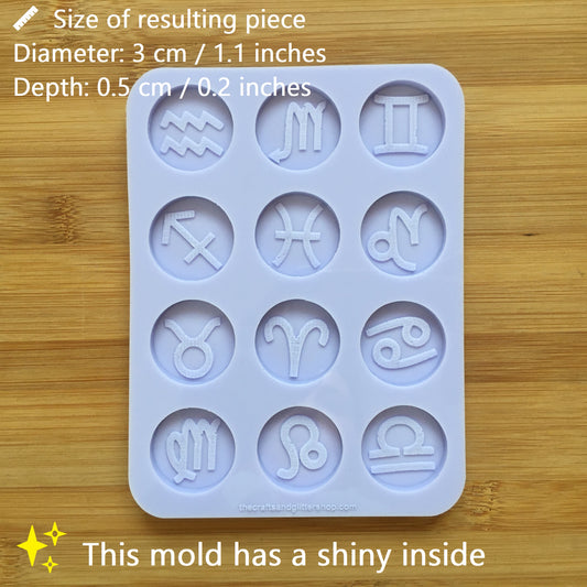 1.1" Zodiac Signs Silicone Mold