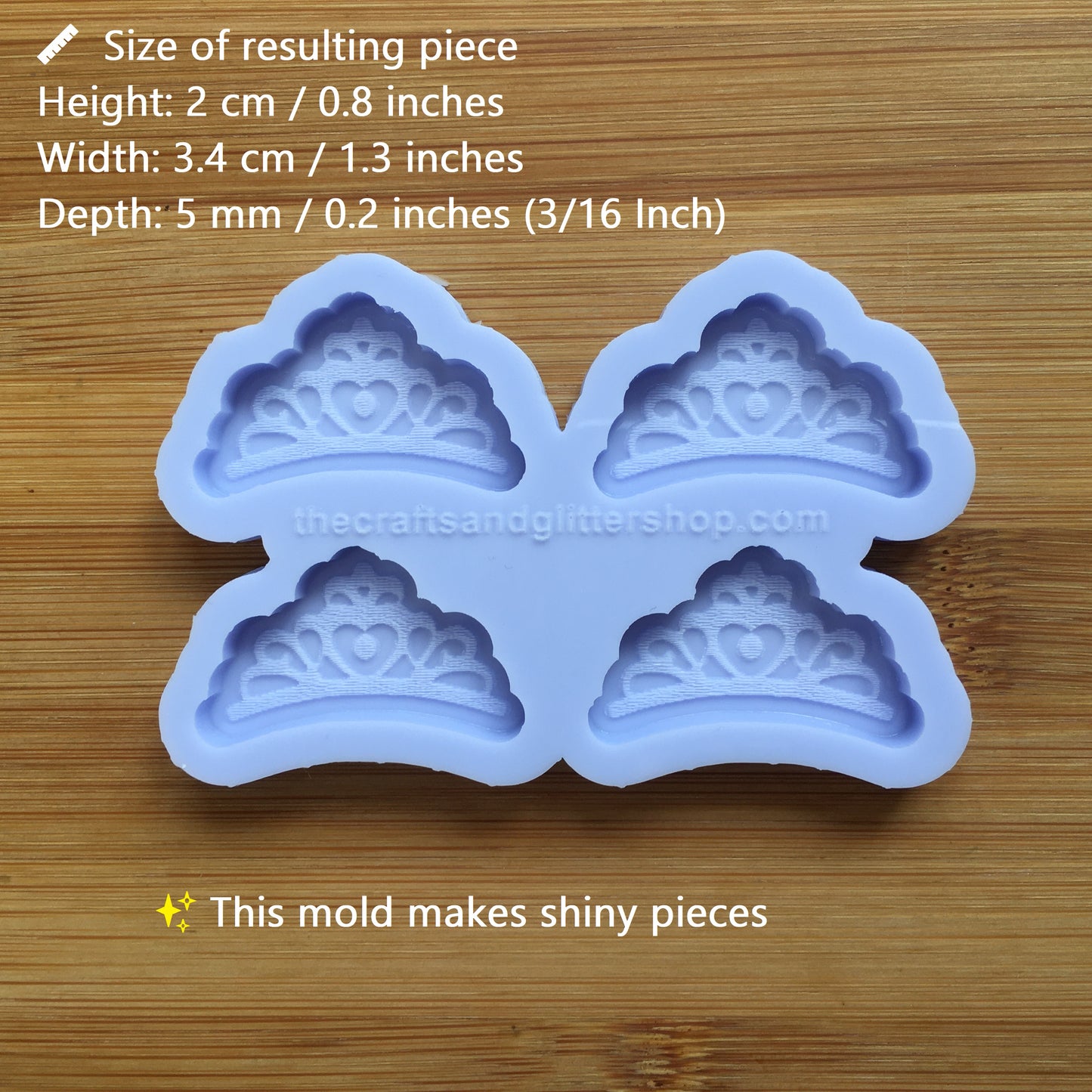 1.3" Tiara Silicone Mold