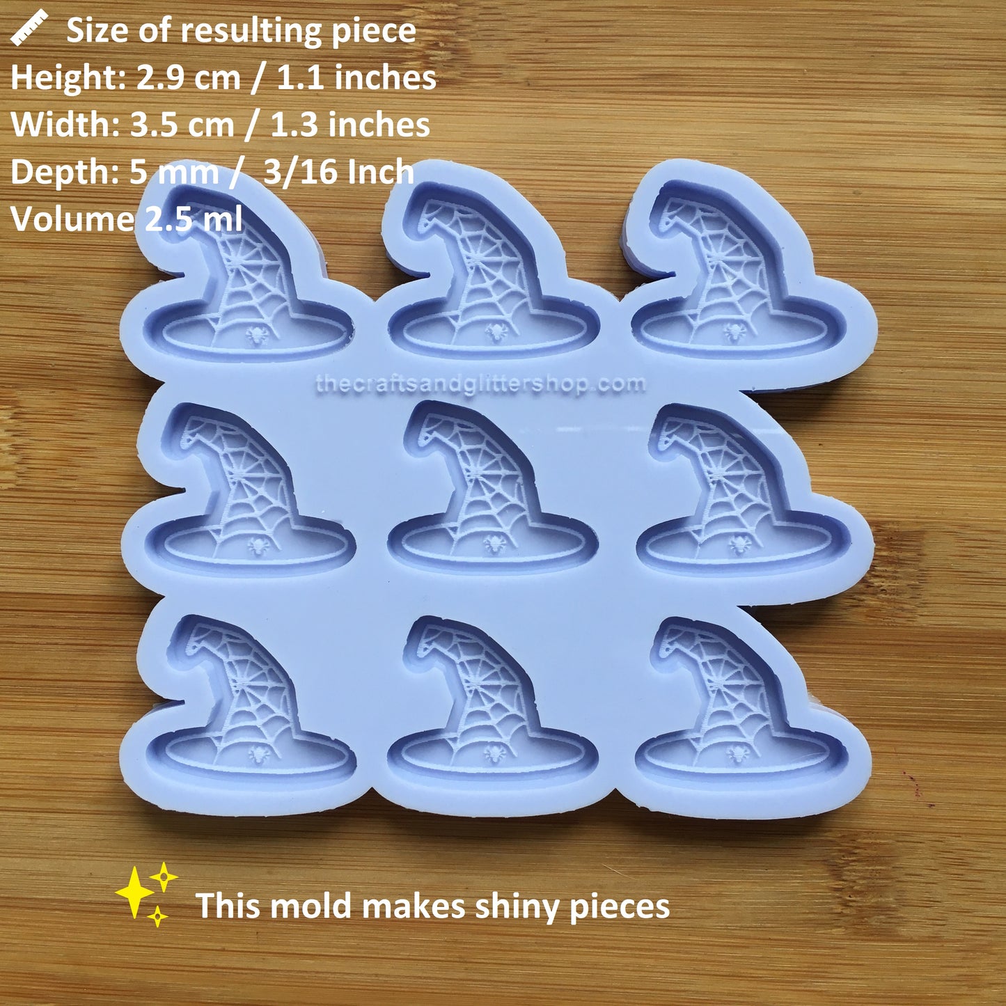 1.3" Wizard's Hat Silicone Mold