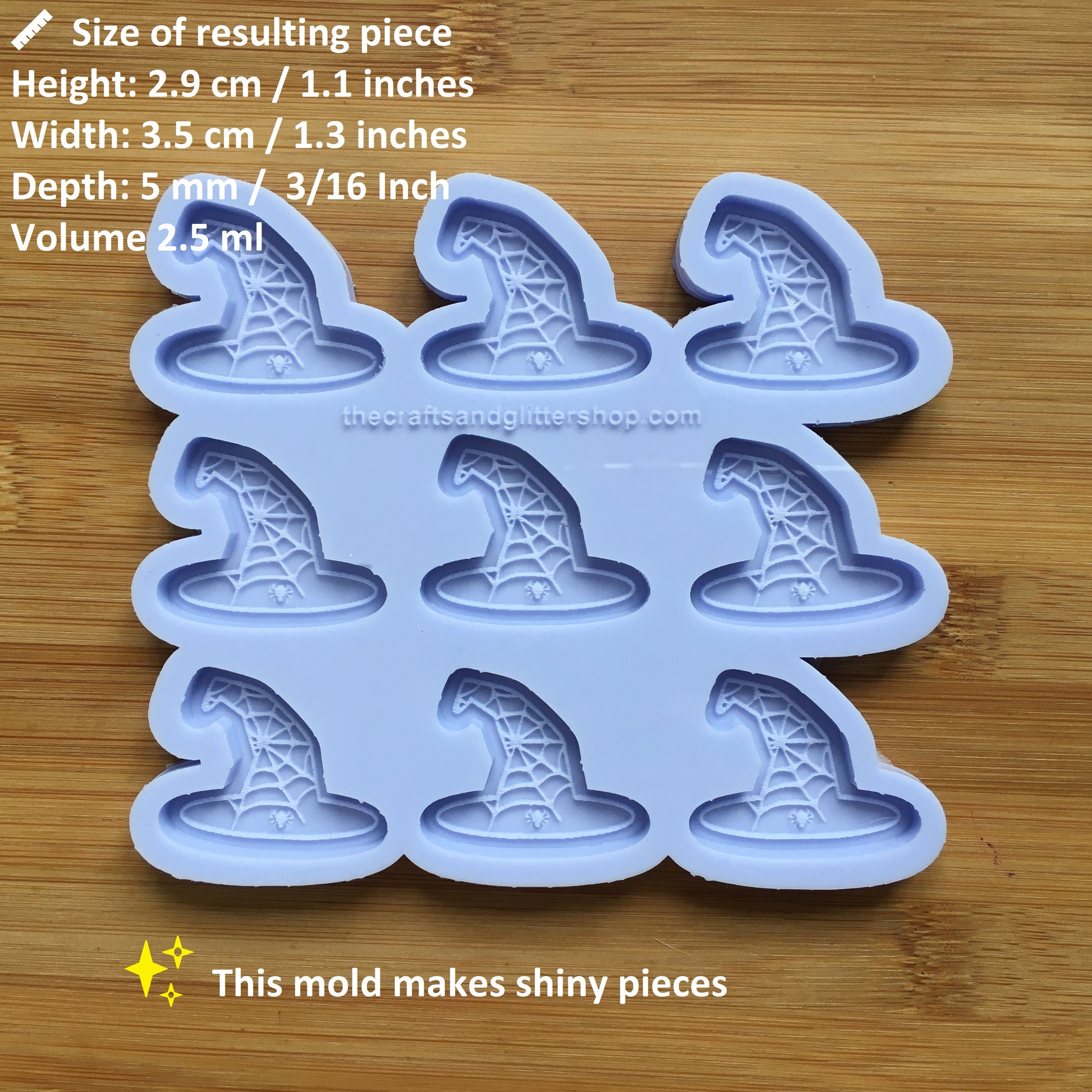 1.3" Wizard's Hat Silicone Mold