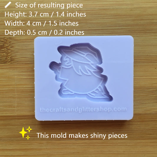1.5" Flying Witch Silicone Mold