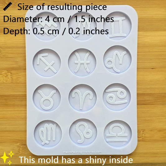 1.5" Zodiac Signs Silicone Mold 