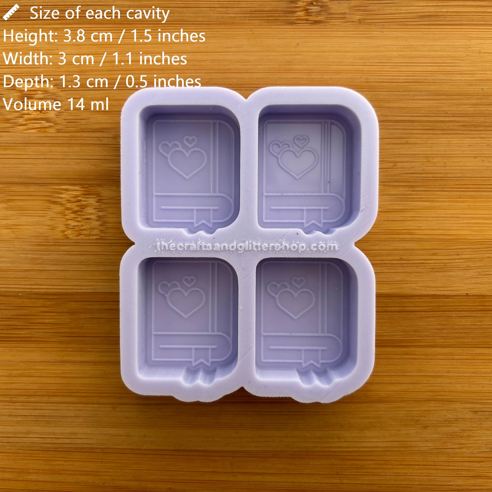 1.5 inch Romance Book Silicone Mold
