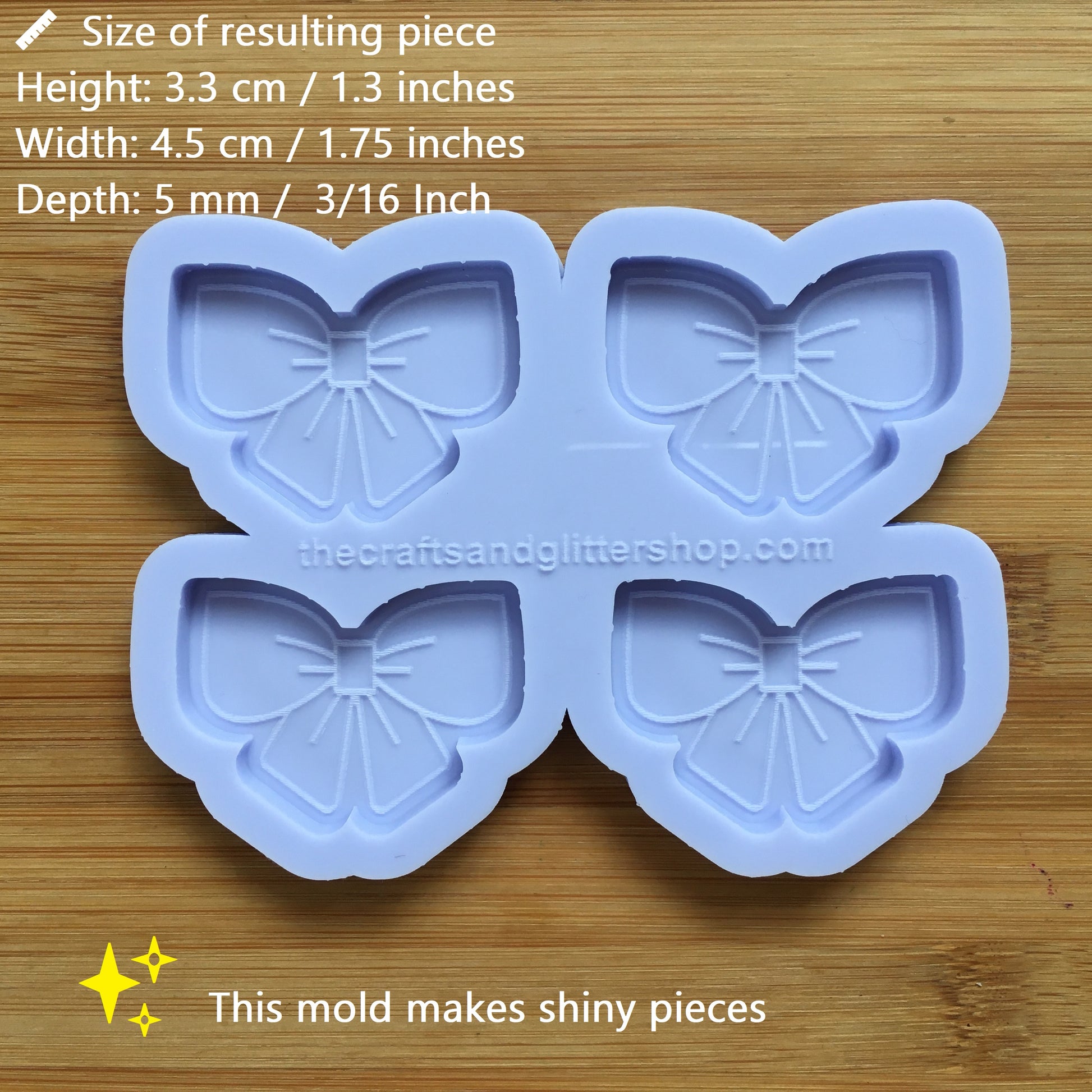 1.75" Bow Silicone Mold
