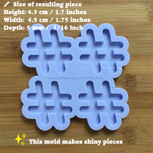 1.75" Hashtag Symbol Silicone Mold