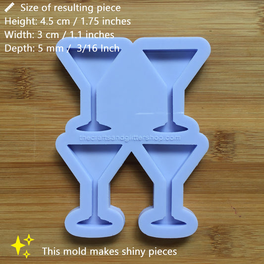 1.75" Martini Glass Silicone Mold