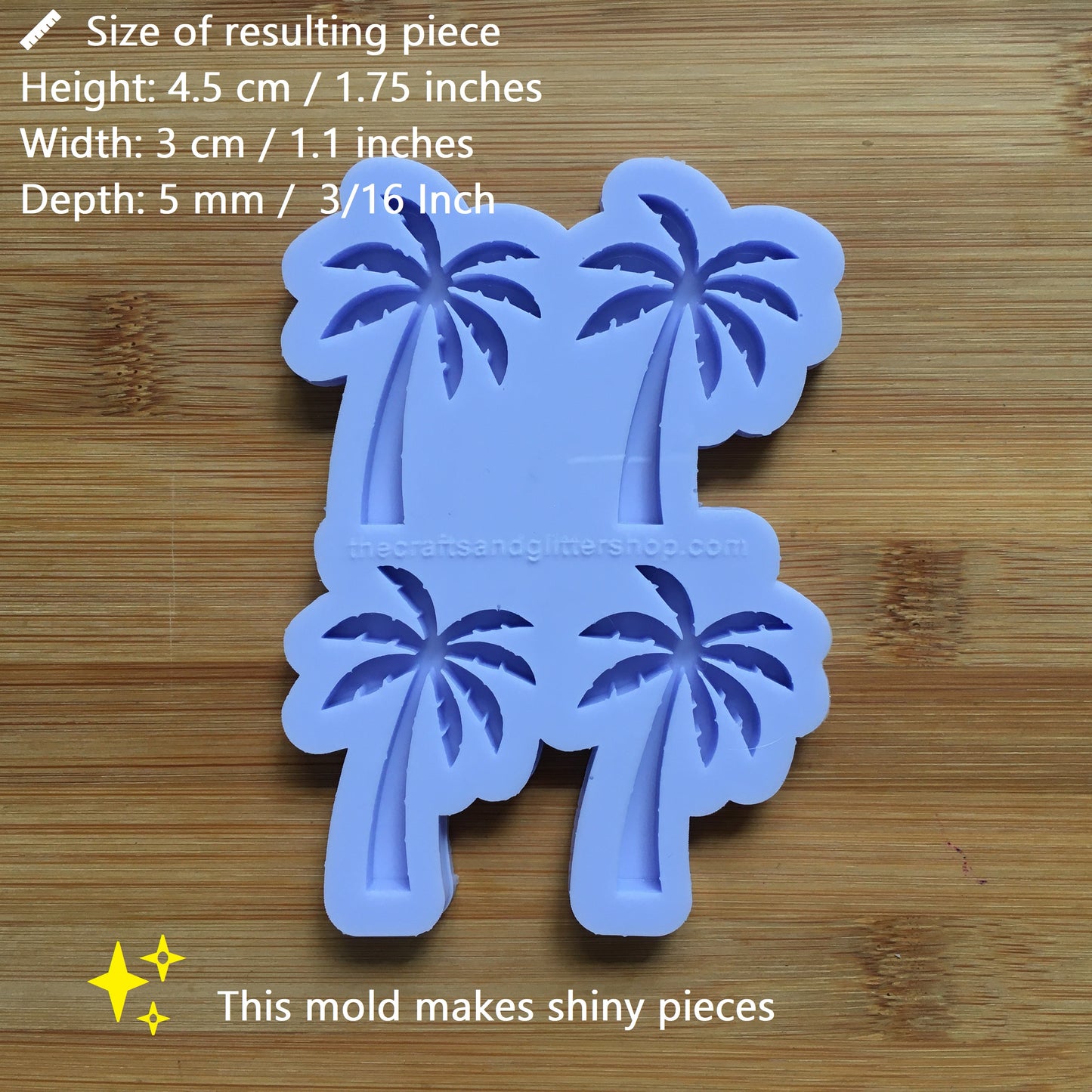 1.75" Palm Tree Silicone Mold