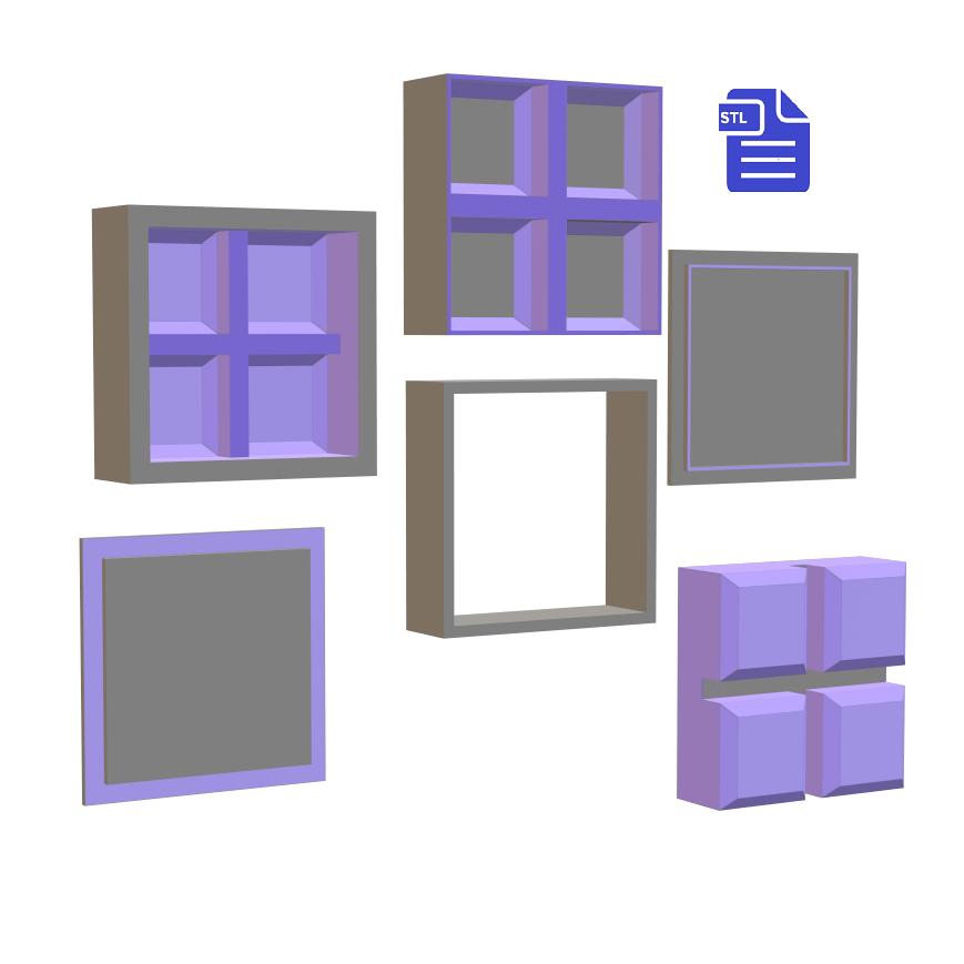 1pc + 2pc + 3pc Cube Snap Bar Bath Bomb Mold STL File