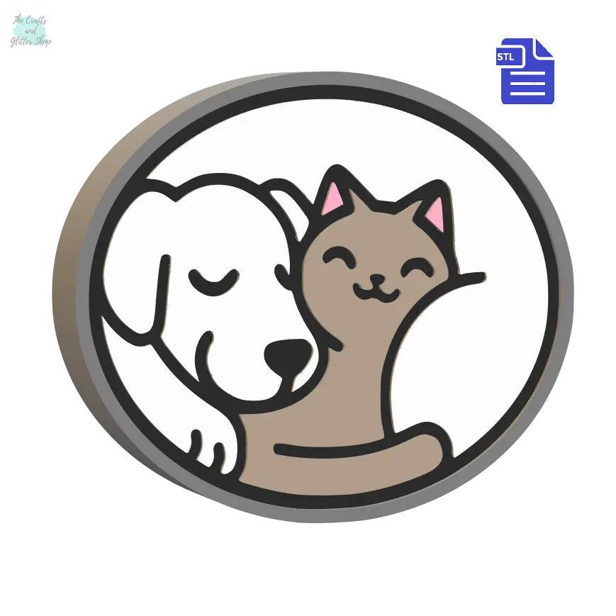 1pc + 2pc + 3pc Sleeping curled dog & cat Bath Bomb mold STL File