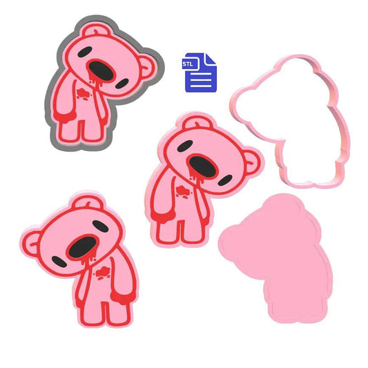 1pc & 3pc Gloomy Bear Bath Bomb Mold STL File