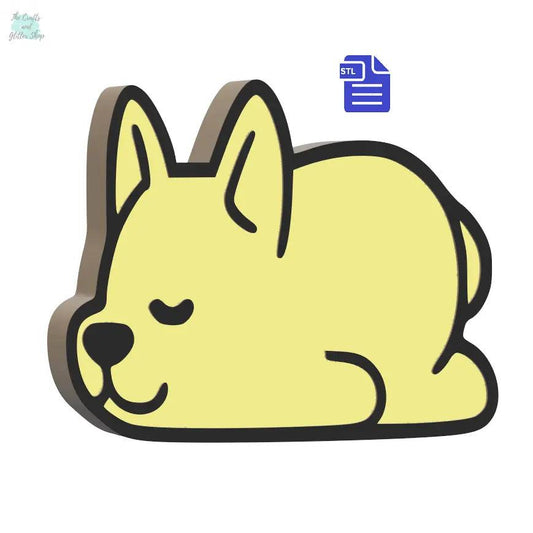 1pc & 3pc Sleeping Dog Bath Bomb mold STL File