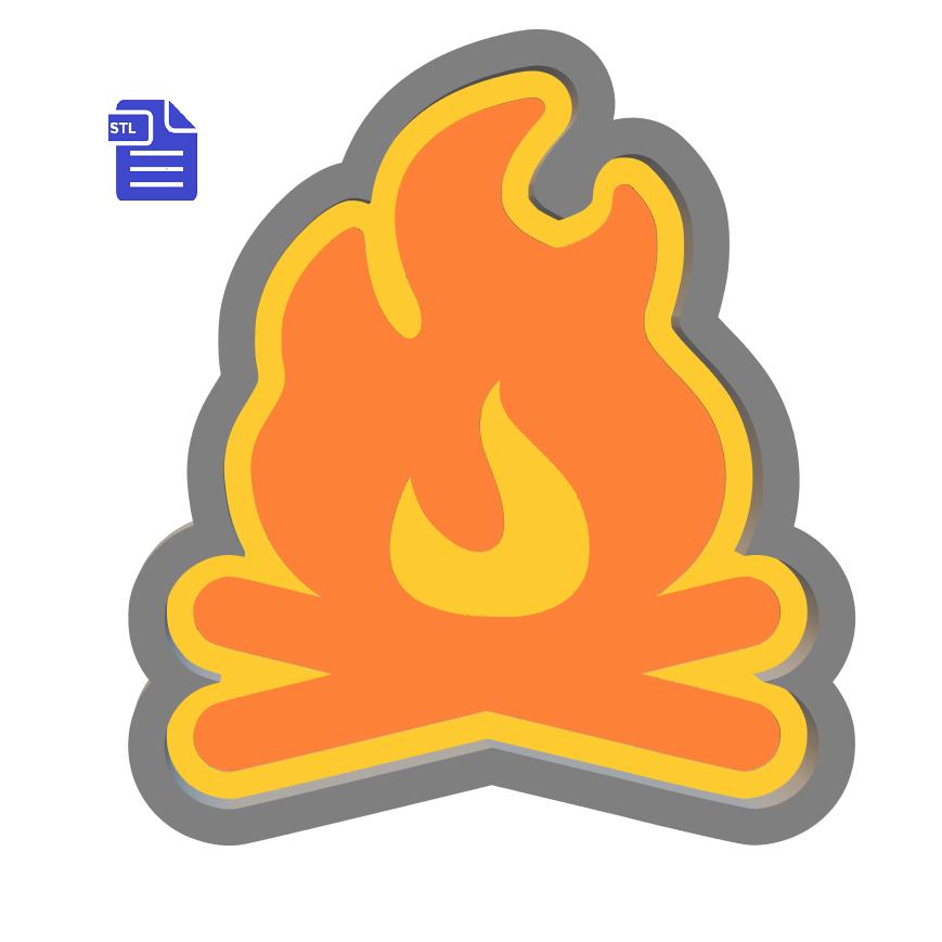 1pc Bonfire Bath Bomb Mold STL File