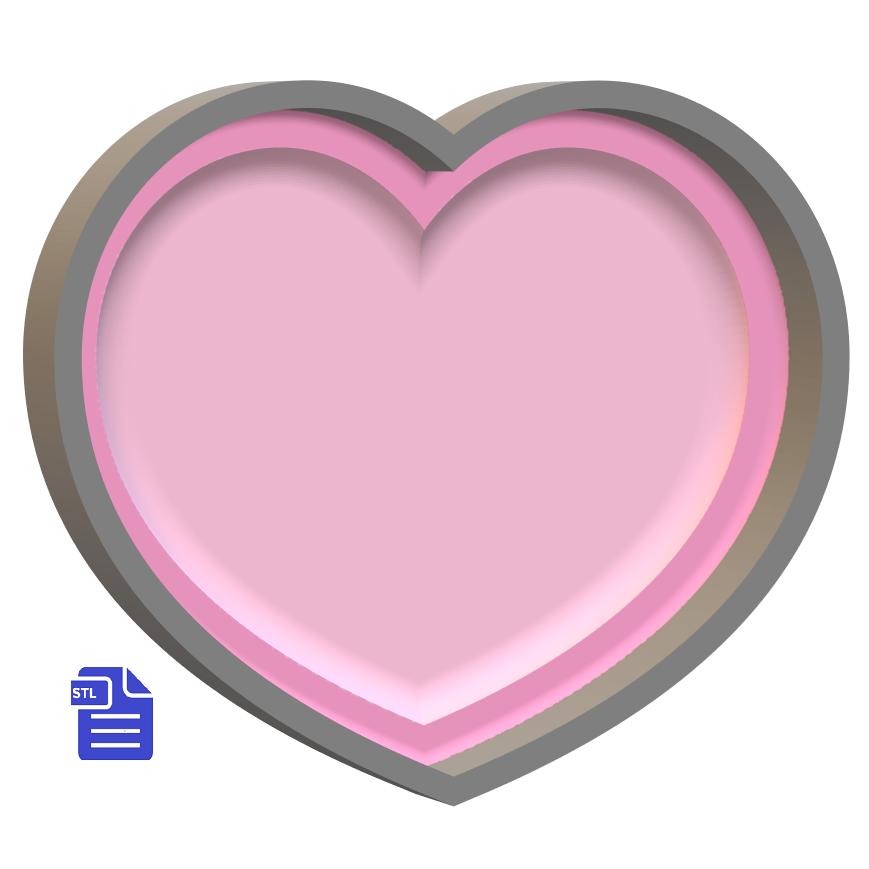 1pc Bubble Heart Bath Bomb Mold STL File