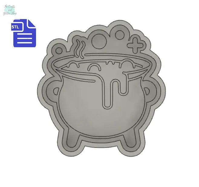 1pc Bubbling Cauldron Bath Bomb Mold STL File