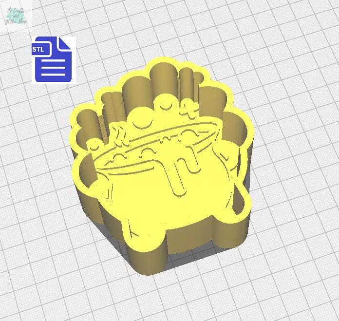 1pc Bubbling Cauldron Bath Bomb Mold STL File