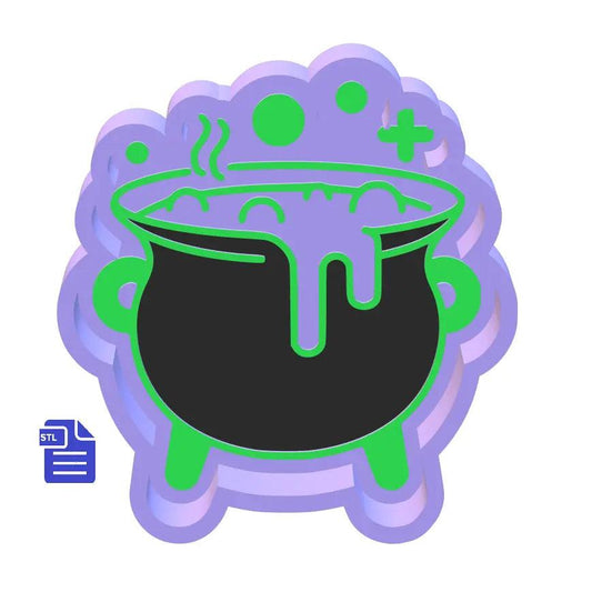 1pc Bubbling Cauldron Bath Bomb Mold STL File
