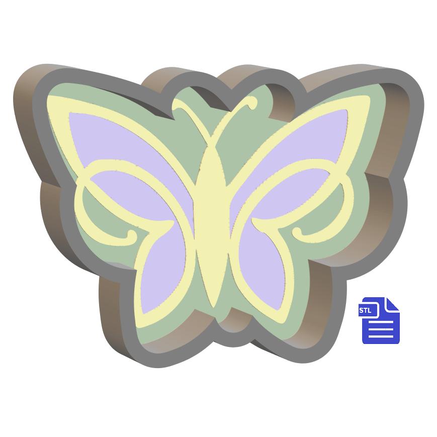 1pc Butterfly Bath Bomb Mold STL File