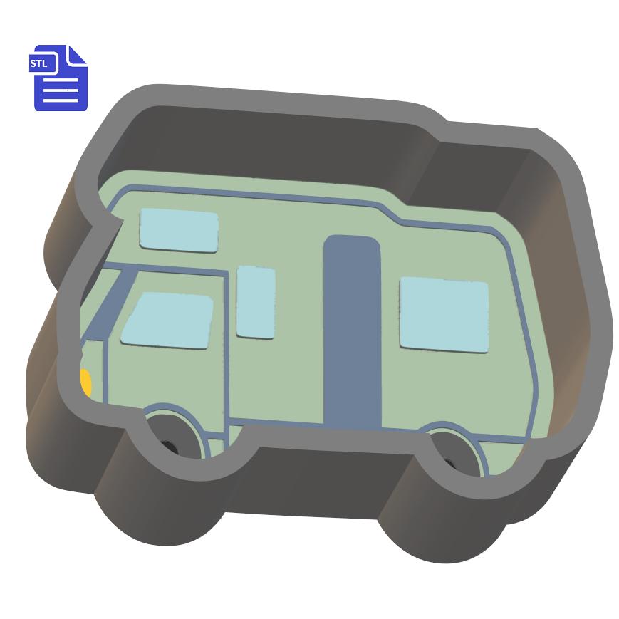 1pc Camper Van Bath Bomb Mold STL File