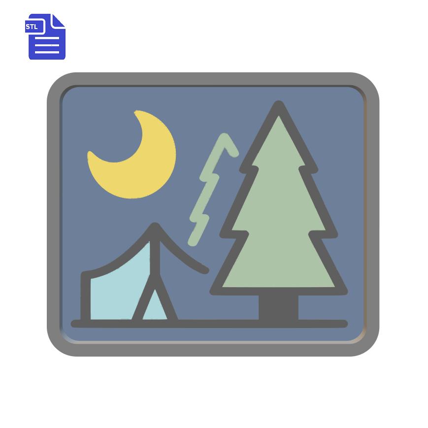 1pc Camping Bath Bomb Mold STL File