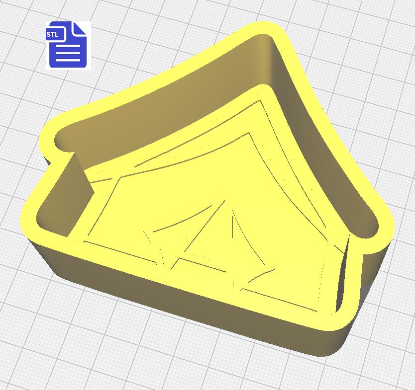 1pc Camping Tent Bath Bomb Mold STL File