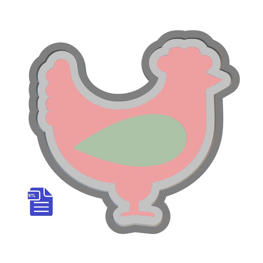 1pc Chicken Bath Bomb Mold STL File