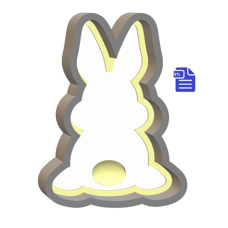 1pc Easter Bunny Bath Bomb Mold STL File